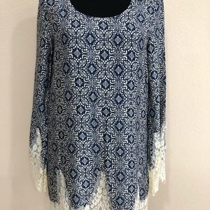 Blu Pepper NWT boho mini dress or long shirt M